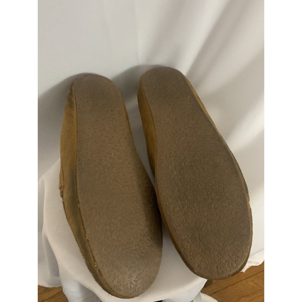 Nordstrom Men’s XL 13/14 Tan Mocassins Sherpa Lined Comfort Shoes Slippers - Picture 4 of 6